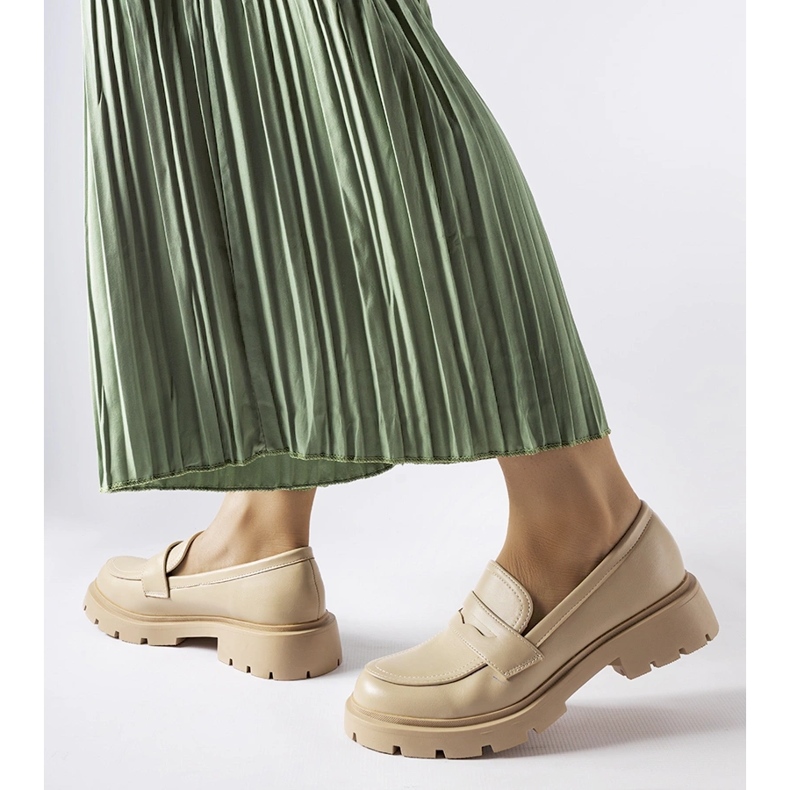 Mocassins Puccianiello élégants beiges 1