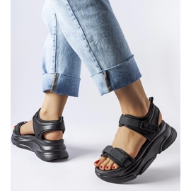 Sandales de sport noires sur la plateforme Tampa 1