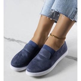 PA1 Baskets en daim écologique bleu Jamal 2