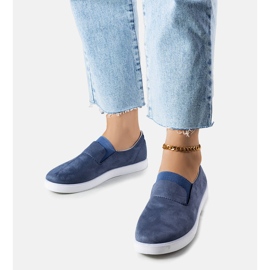 PA1 Baskets en daim écologique bleu Jamal 3