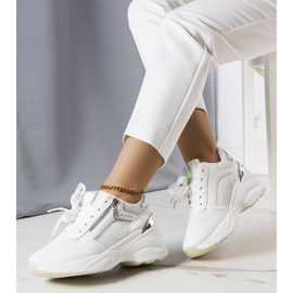 Baskets compensées blanches 2