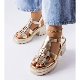 BM Sandales à talon aiguille or Sunset d'or 1