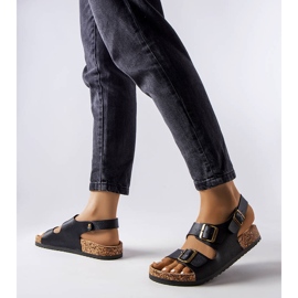 Sandales en liège noir avec boucles de Lee Cooper LCW-22-35-1163L le noir 2