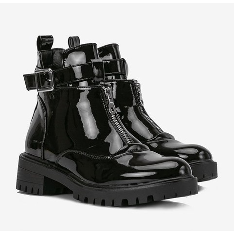 Bottines Fossa vernies noires le noir 1