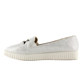 Baskets à étoiles, semelle haute FE454 Bała blanc noir gris 1