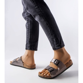 Sliders en liège gris avec boucles de Lee Cooper LCW-22-35-1153L 1