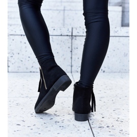 Bottes isolées noires en éco-daim par Paien le noir 2