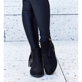Bottes isolées noires en éco-daim par Paien le noir 3