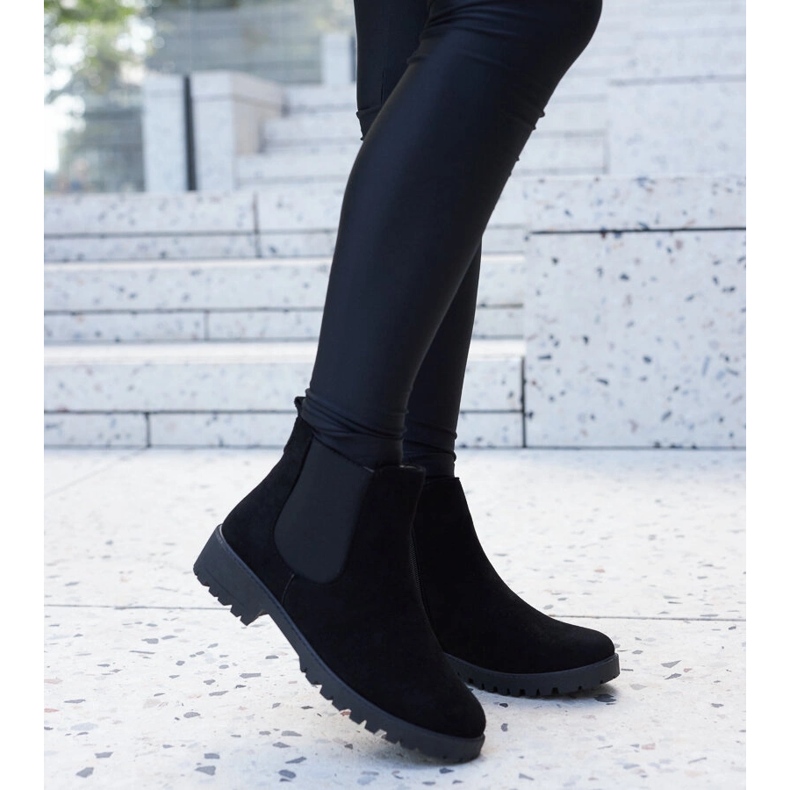 Bottines Sabre isolées en éco-daim noires le noir 1