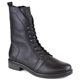 Bottes en cuir confortables et isolées pour femme, noir Remonte D8380-01 le noir 8