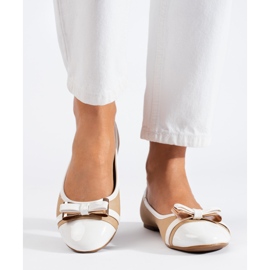 Ballerines femme blanches et beiges par Shelovet 1