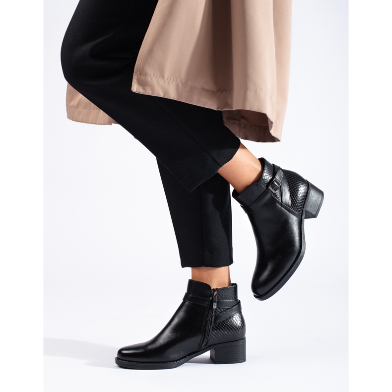 W. Potocki Bottines à talons hauts femme Potocki noires 2