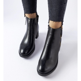 Bottines à talons bas classiques Ivano noires le noir 2