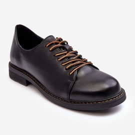 Vinceza Chaussures à lacets en cuir pour femme Noir Nakera 1