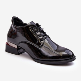 Vinceza Chaussures en cuir verni pour femmes, noir Banosa 1