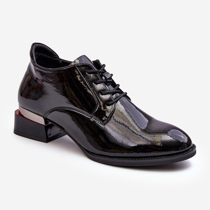 Vinceza Chaussures en cuir verni pour femmes, noir Banosa 1