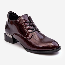 Vinceza Chaussures richelieu à lacets bordeaux pour femmes par Banosa rouge 2
