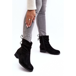 PE1 Bottines Plates En Daim Pour Femme Noir Keresa le noir 4