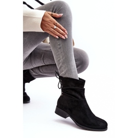 PE1 Bottines Plates En Daim Pour Femme Noir Keresa le noir 7