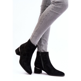 PE1 Bottes à talons hauts en daim pour femmes noires Mebassa le noir 3