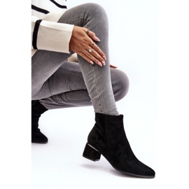 PE1 Bottes à talons hauts en daim pour femmes noires Mebassa le noir 5