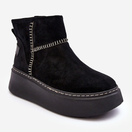 Bottes de neige en daim pour femmes Maciejka 06257-01 Noir le noir 2