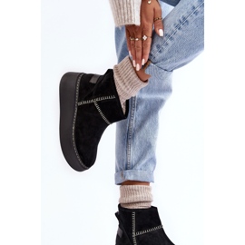 Bottes de neige en daim pour femmes Maciejka 06257-01 Noir le noir 5