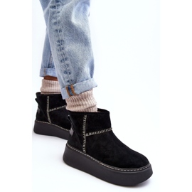 Bottes de neige en daim pour femmes Maciejka 06257-01 Noir le noir 6