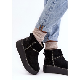 Bottes de neige en daim pour femmes Maciejka 06257-01 Noir le noir 4