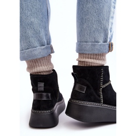 Bottes de neige en daim pour femmes Maciejka 06257-01 Noir le noir 7