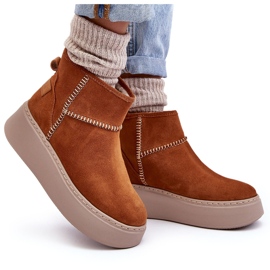 Bottes de neige en daim pour femmes Maciejka 06257-29 marron brun 9
