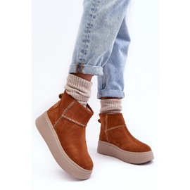 Bottes de neige en daim pour femmes Maciejka 06257-29 marron brun 6