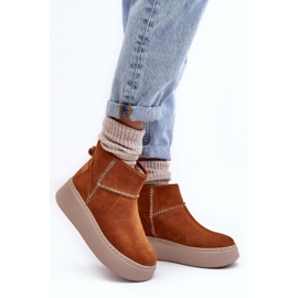 Bottes de neige en daim pour femmes Maciejka 06257-29 marron brun 5