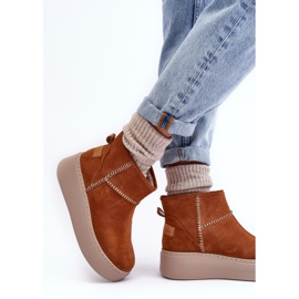 Bottes de neige en daim pour femmes Maciejka 06257-29 marron brun 7