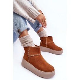 Bottes de neige en daim pour femmes Maciejka 06257-29 marron brun 3