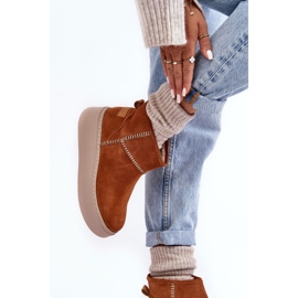 Bottes de neige en daim pour femmes Maciejka 06257-29 marron brun 8