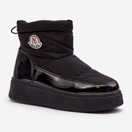 Bottes de neige à enfiler à plateforme pour femmes, noir Gattea le noir 1