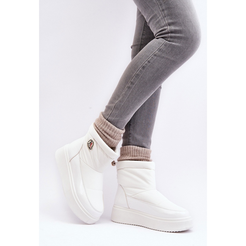Bottes de neige à enfiler à plateforme pour femmes, blanc Gattea blanche 2 Bottes de neige à enfiler à plateforme pour femmes, blanc Gattea blanche 2