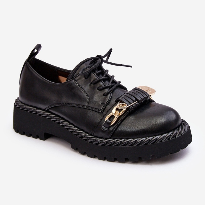 S.Barski Chaussures en cuir pour femmes D&amp;A MR870-80 Noir 2