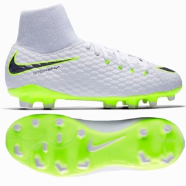 Nike hypervenom Phantom 3 Academy Df Fg Jr AH7287-107 chaussures de football blanc blanc 1