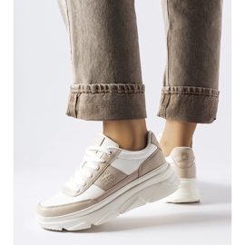 Baskets Big Star blanches MM274500 beige 2