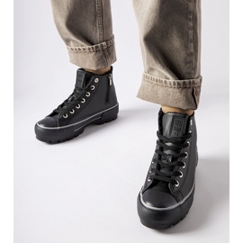 Baskets isolées noires Big Star MM274039 1