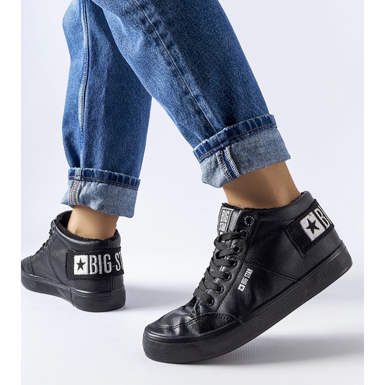 Baskets isolées noires Big Star EE274351 1