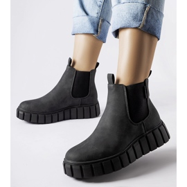 Bottines à enfiler noires Big Star MM274324 le noir 1