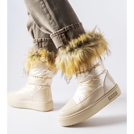 Big Star Bottes de neige isolées beiges avec fourrure MM274380 1