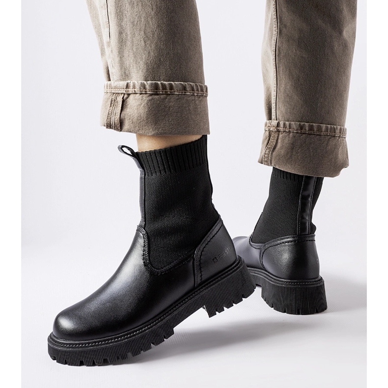 Bottines à enfiler noires Big Star MM274543 1