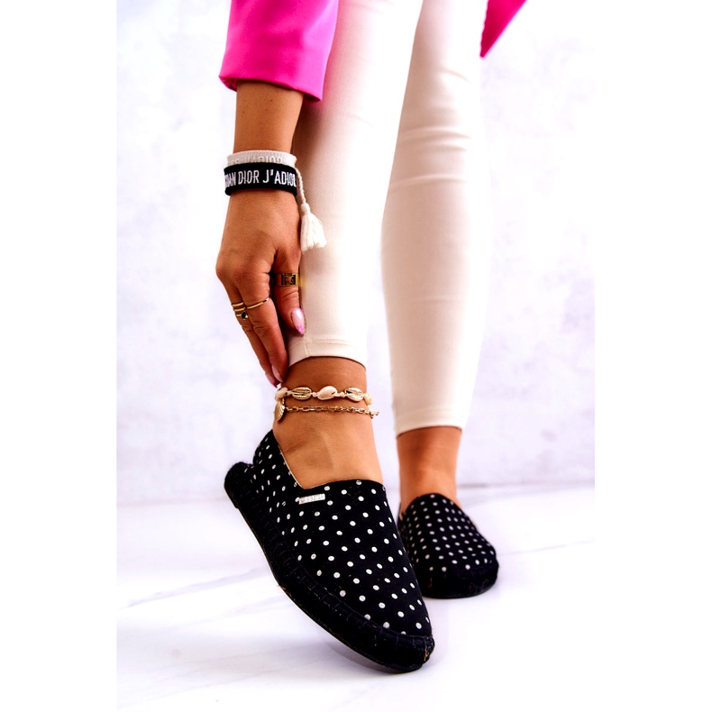 Espadrilles Femme À Pois Big Star JJ274867 Noir 1