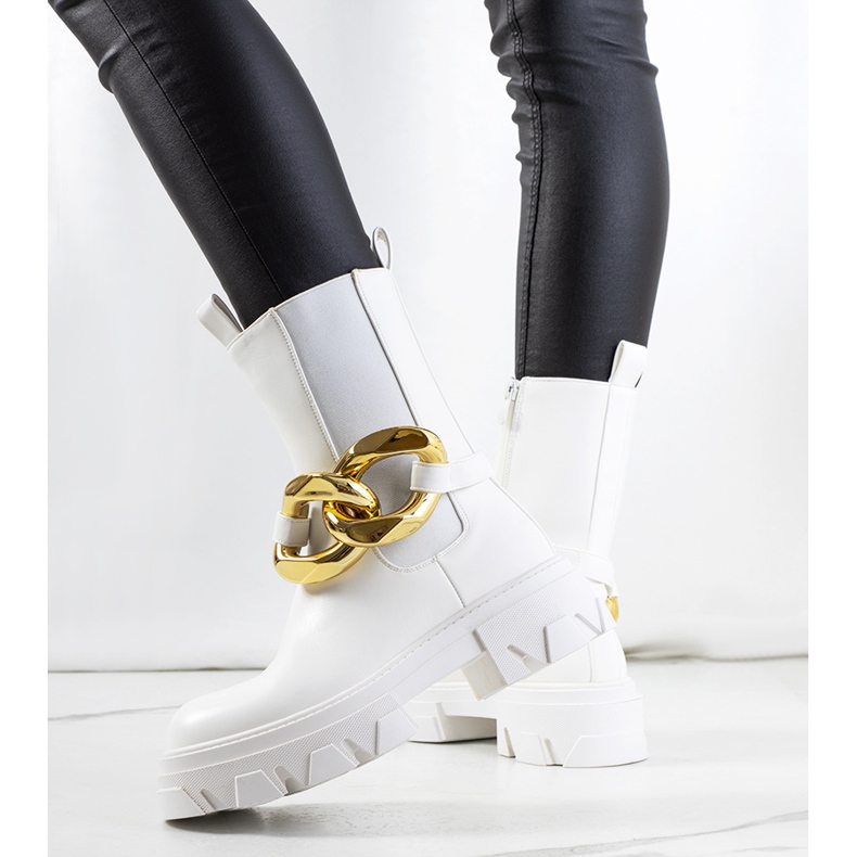 Bottines Croydon blanches 1