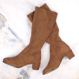 Bottes isolées camel foncé pour femmes de Sergio Leone brun 4
