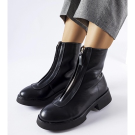 Bottines isolées noires avec fermeture éclair Baldo le noir 1
